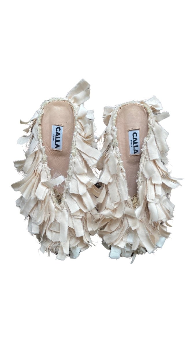 Aili Babouche “Mono” Mules In Color Burnt Ivory (Size 38) - Made X Hudson