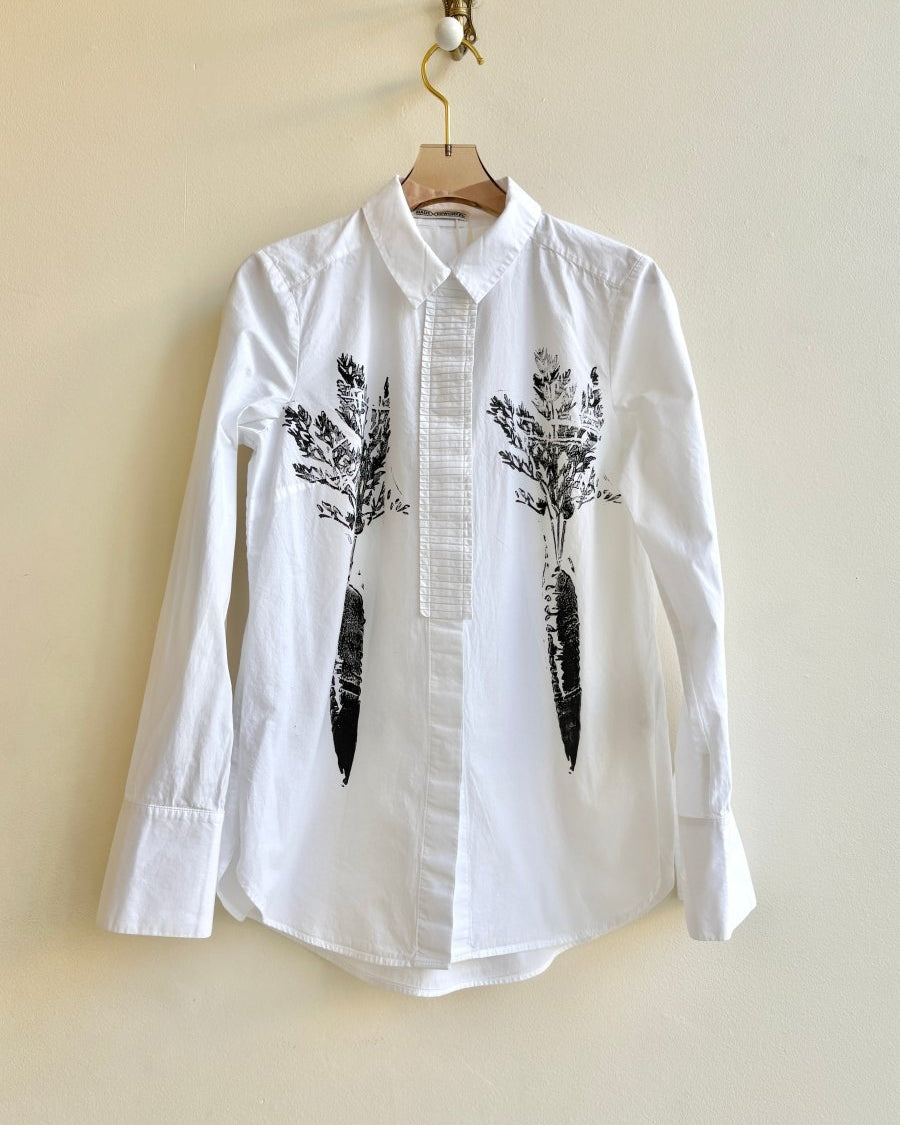 “Mika” Carrot Print Shirt (Reworked) - Made X Hudson