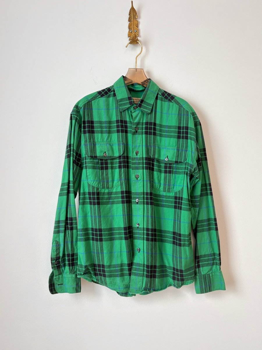 Burberry | Green Plaid Button Down (Vintage) - Made X Hudson
