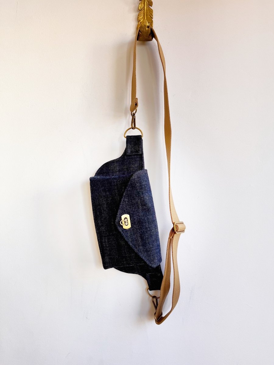 Cross - Body Bag in Steel Blue Denim - Made X Hudson