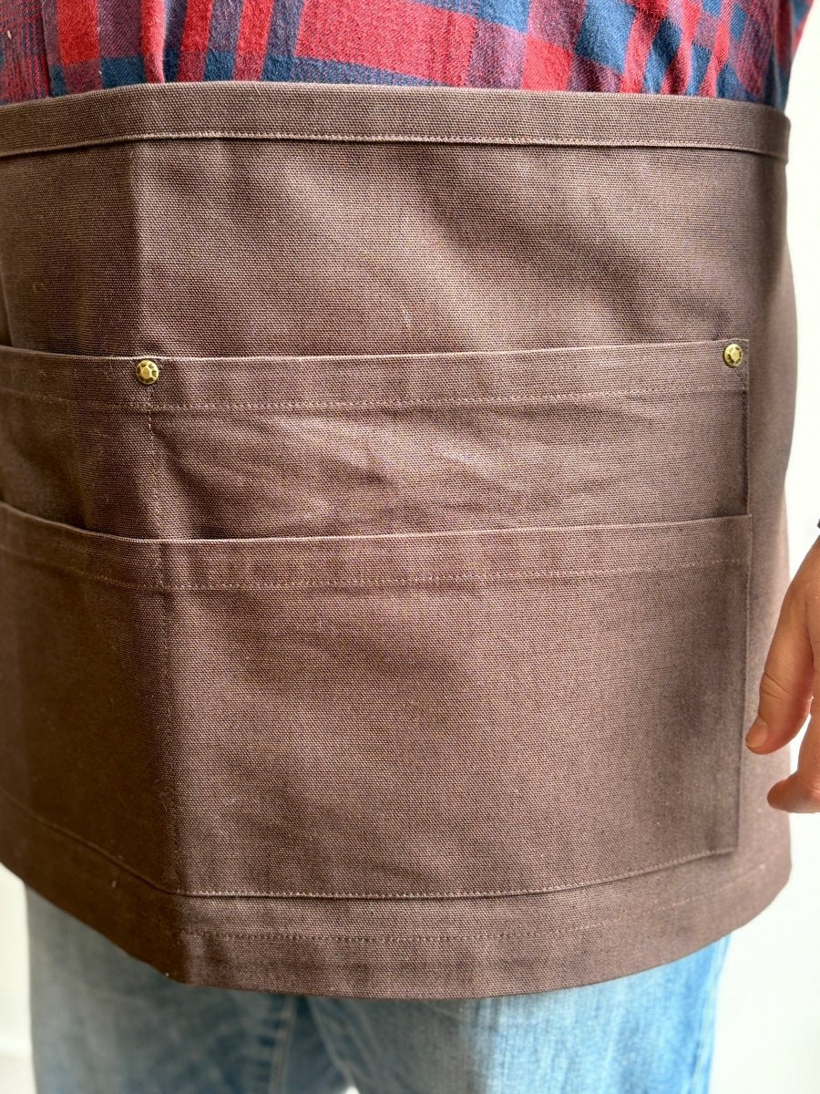 Utility Half - Apron in Peat Cotton Canvas - Made X Hudson