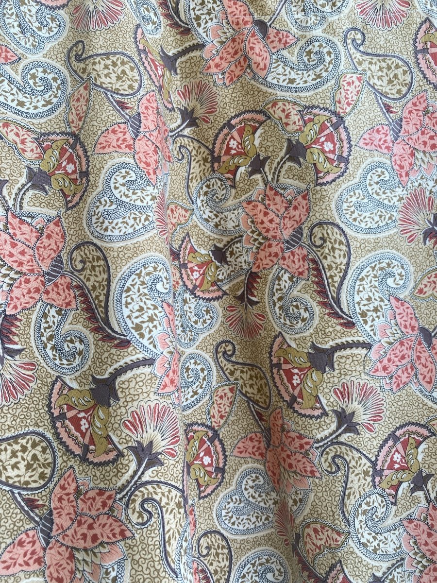 Blush & Tan Floral Paisley Box Top - Made X Hudson