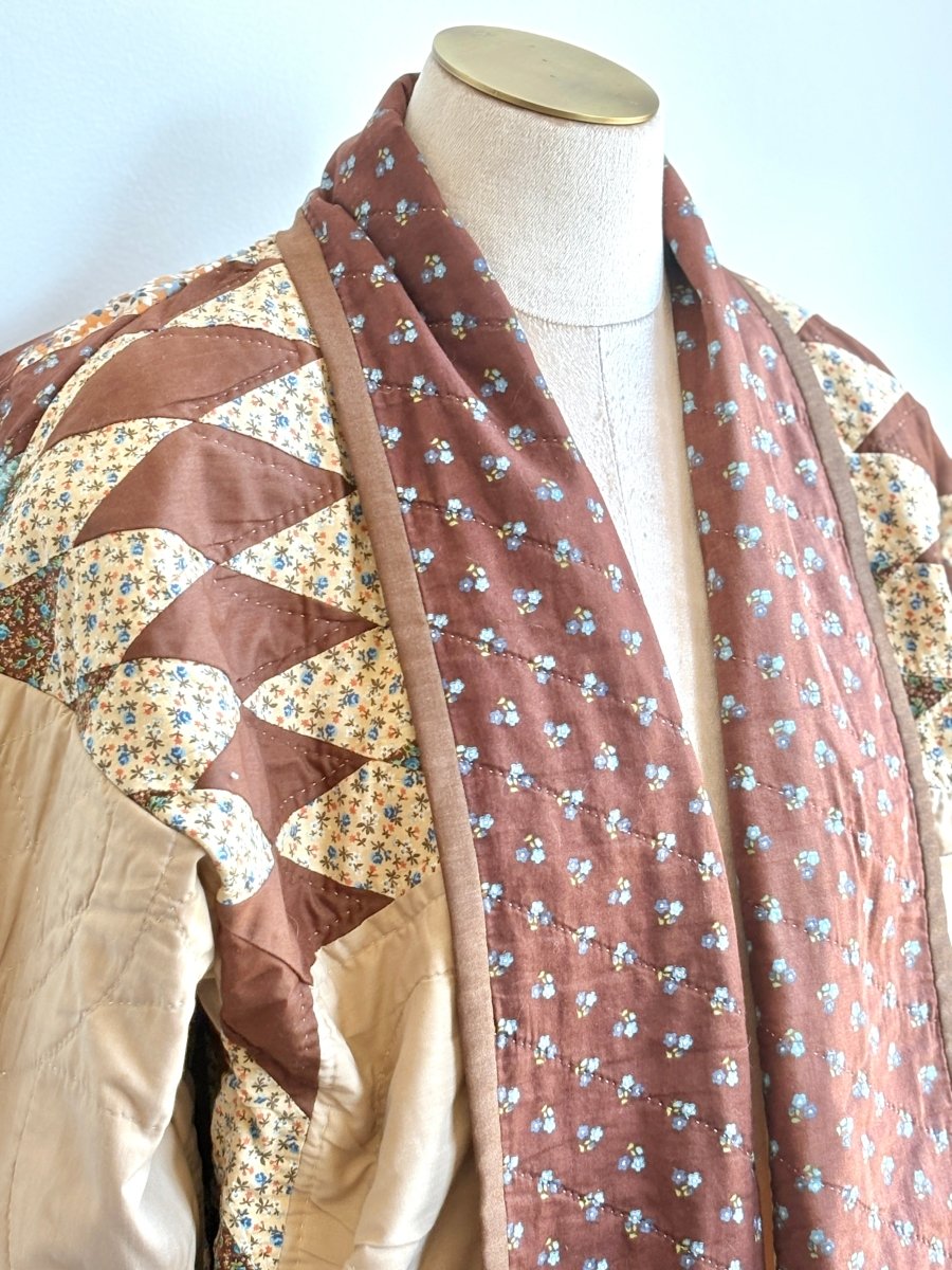 Brown & Tan Lone Star Heirloom Quilt Duster - Made X Hudson