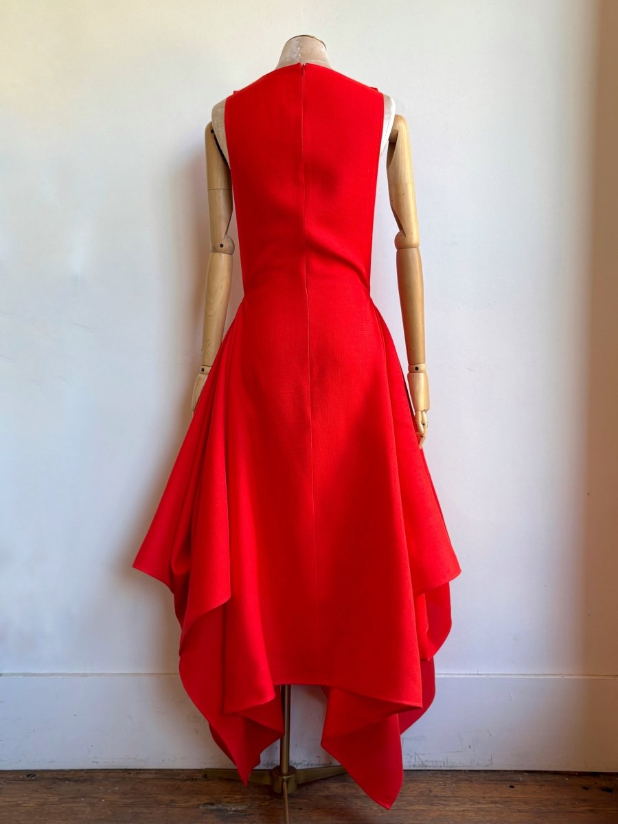 Zero - Waste Dress in Cherry Tomato - Made X Hudson