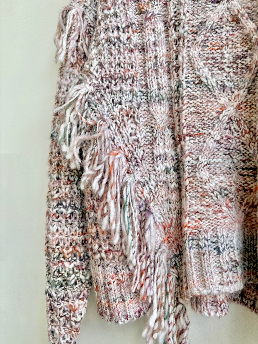 Joie | Blush, Mauve, & Orange Fringe Accent Sweater (Vintage) - Made X Hudson