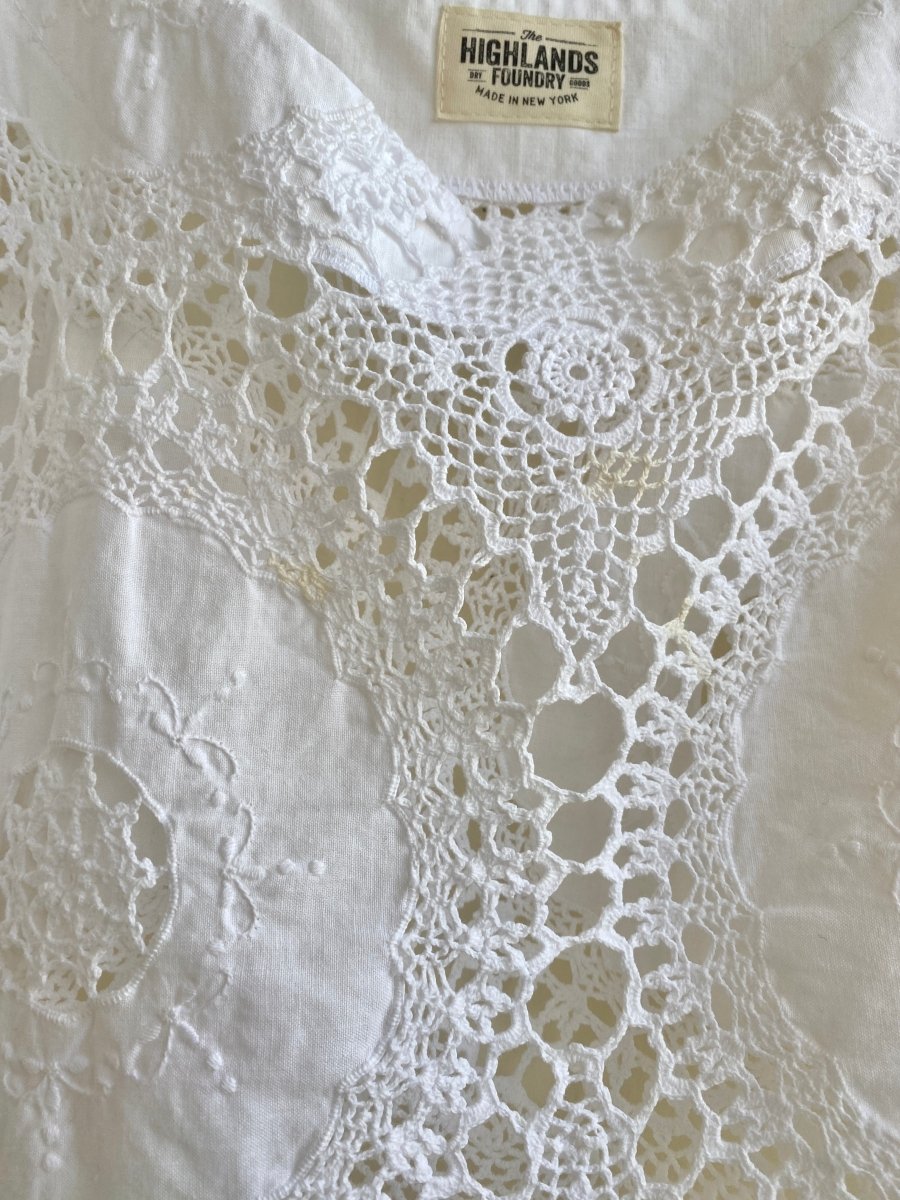 Heirloom Crochet Top (White Pinwheels) - Made X Hudson