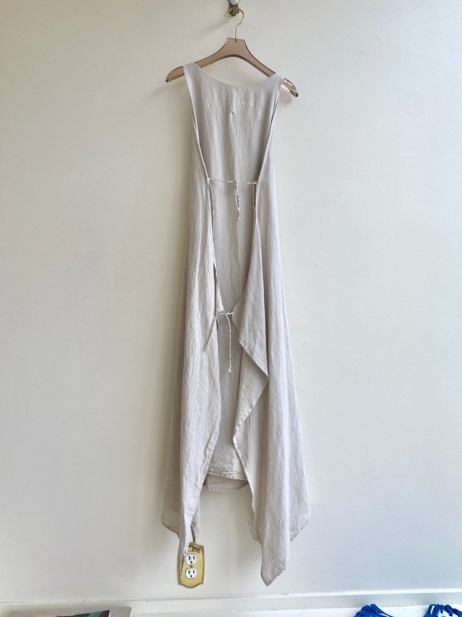 DB 100% Linen Wrap Dress w/ Hand Spun Ties - Made X Hudson