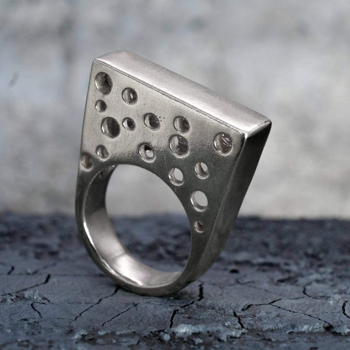 Pierced Square Top Ring - Made X Hudson