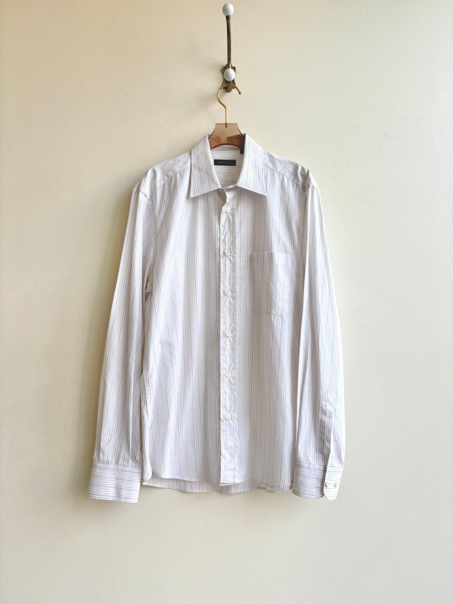 Valentino | White Pinstriped Shirt (Vintage) - Made X Hudson