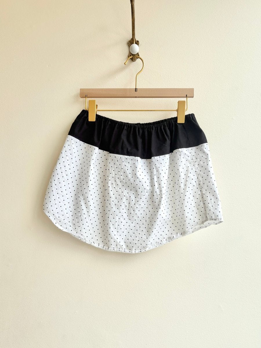 Black and White Polka Dot Bandeau/Skirt (Reworked) - Made X Hudson