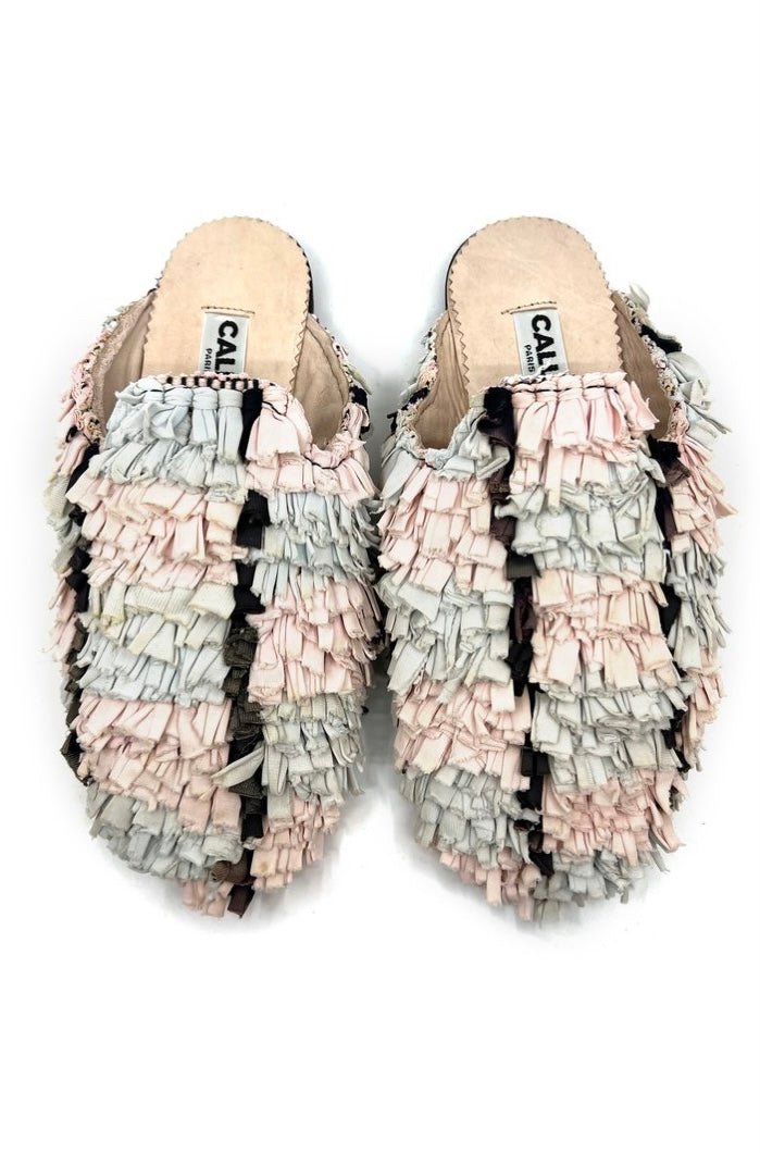 Niki Babouche “Nuna VI” Flats In Colors Black, Pale Pink, & Pale Blue (Size 39) - Made X Hudson