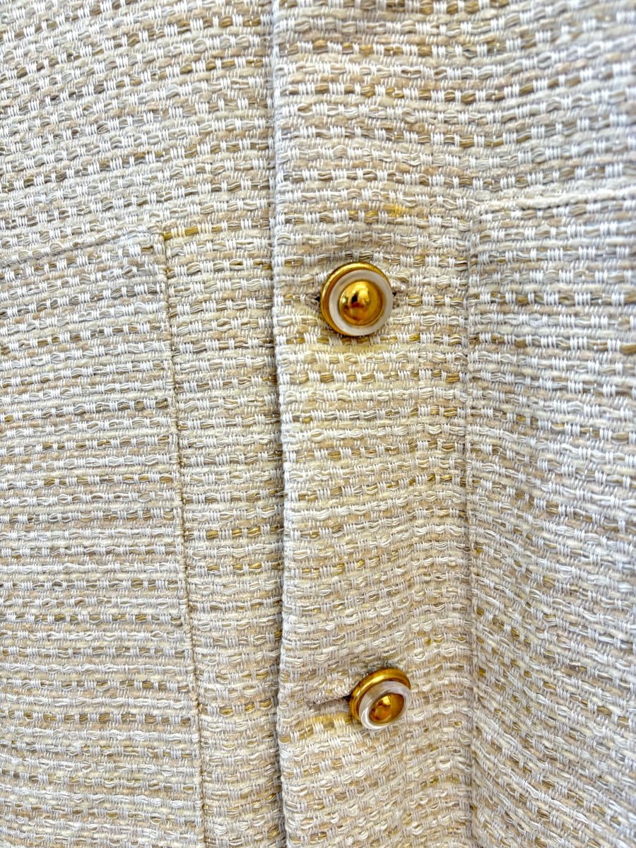 Cream Texture Utility Jacket - Made X Hudson