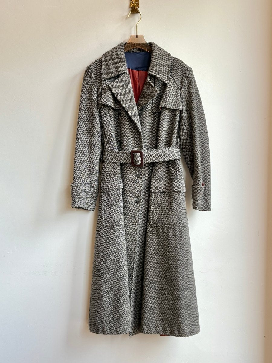Big Chief Paris | Grey Wool Trench Coat (Vintage) - Made X Hudson