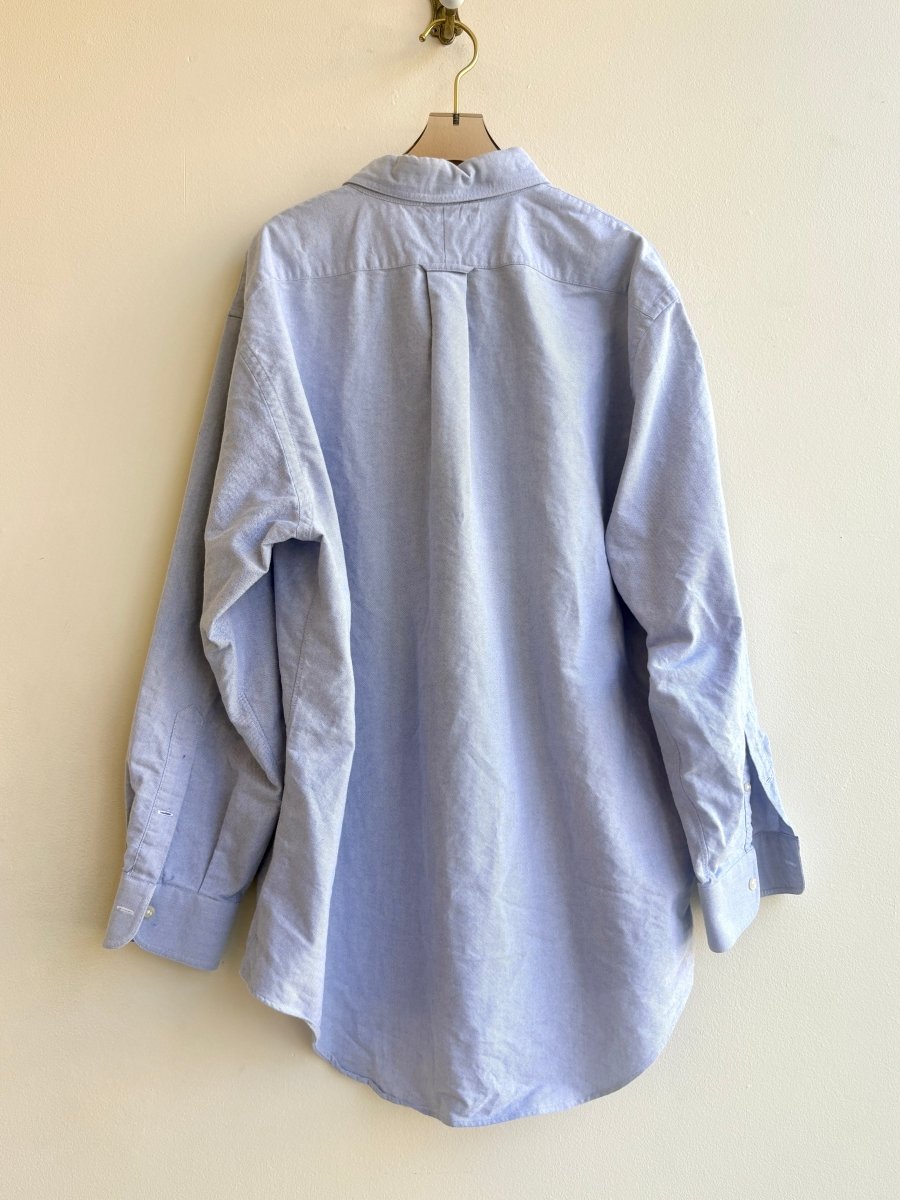 “Kim” Light Blue Carrot Print Shirt (Reworked) - Made X Hudson