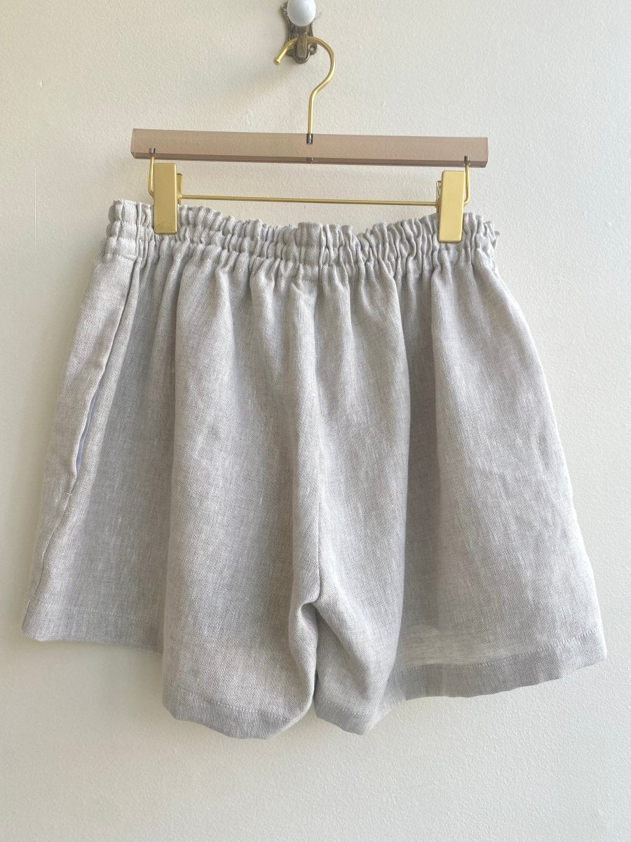 Oatmeal Organic Linen Town Shorts - Made X Hudson