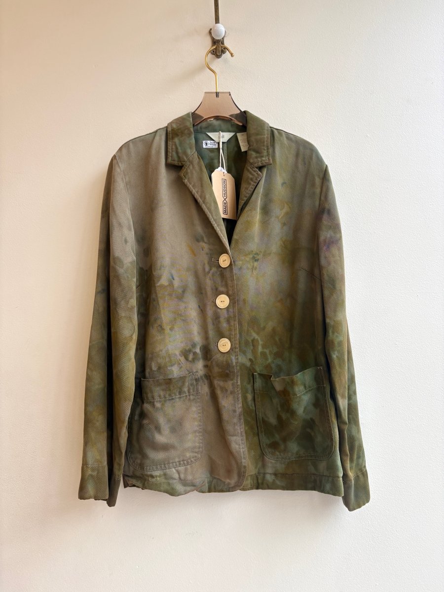 Soft Moss and Fern Relaxed Blazer | Hand Dyed (Reworked) - Made X Hudson