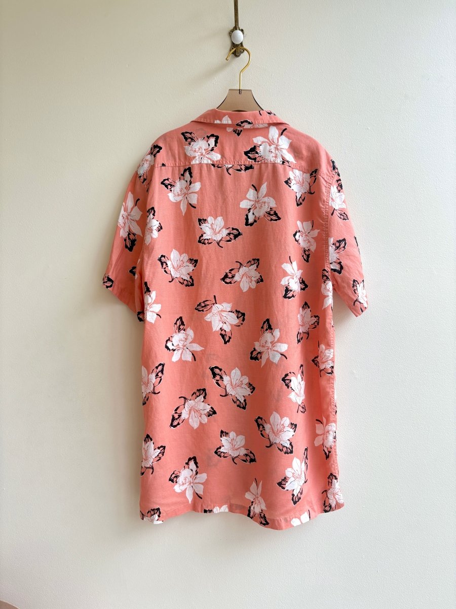 Unison | Peach Floral Print Shirt (Vintage) - Made X Hudson