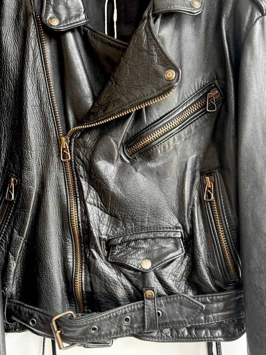 LA Cueros | Black Motorcycle Jacket (Vintage) - Made X Hudson