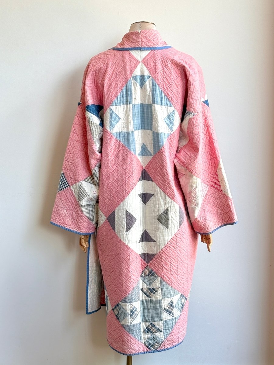 Pink & Blue Heirloom Quilt Duster - Made X Hudson