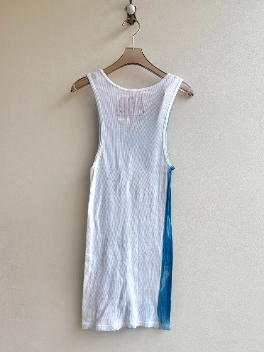 Cher Cobalt Cyanotype Long Tank (Reworked) - Made X Hudson