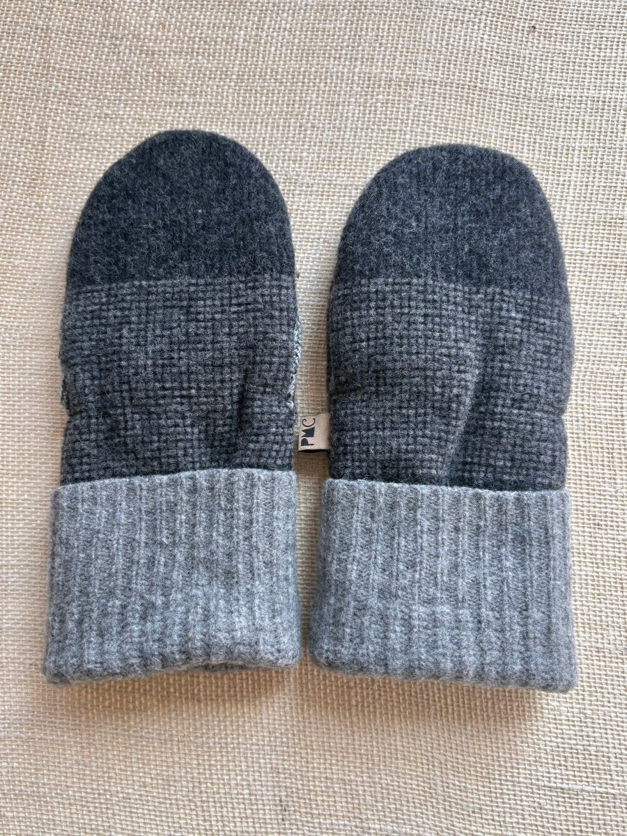 Grey, Charcoal Men’s Wool Mittens - Made X Hudson