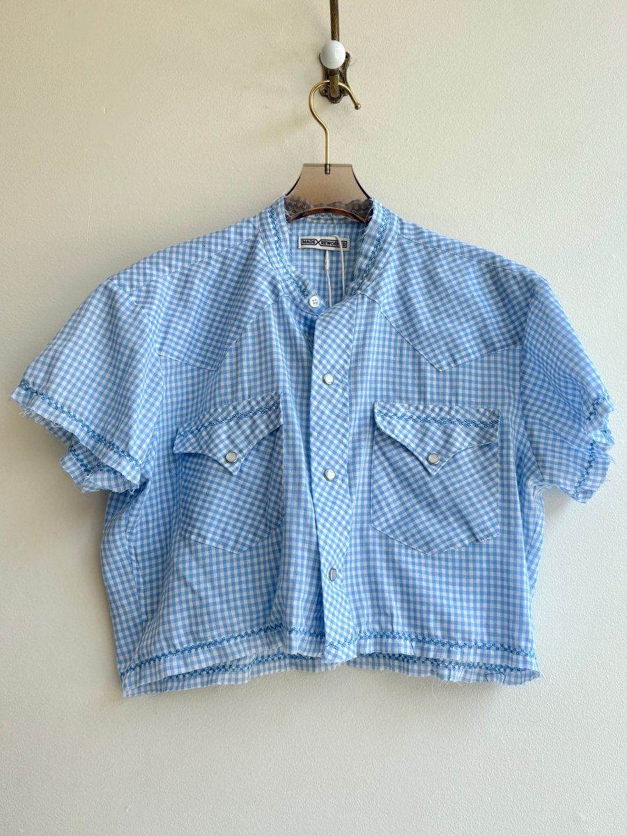 The Valley Shirt in Sky Blue Cowboy Gingham (Reworked) - Made X Hudson