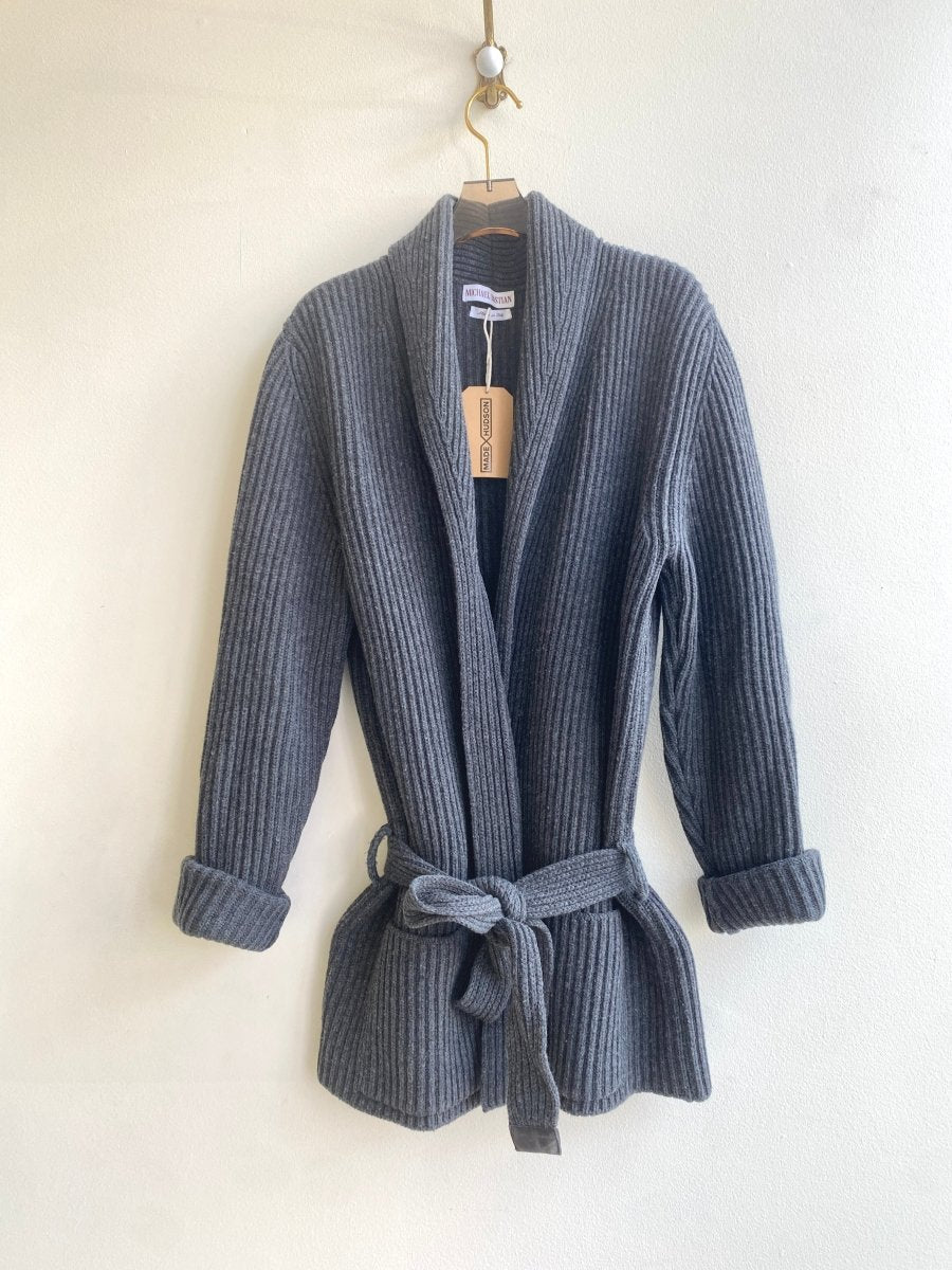 Michael Bastian | Dark Grey Cardigan 100% Cashmere (Vintage) - Made X Hudson
