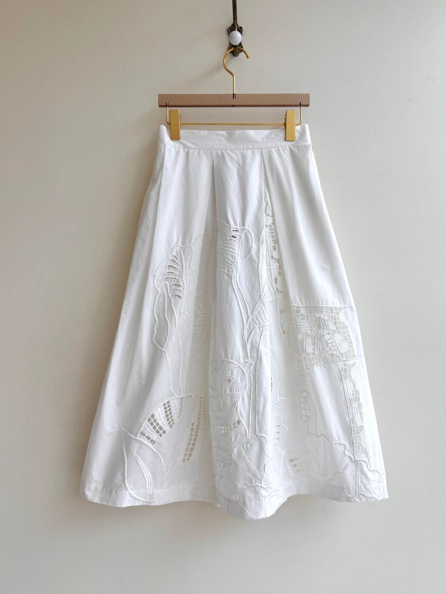 Stella Jean | White Tiger Embroidered Maxi Skirt (Vintage) - Made X Hudson