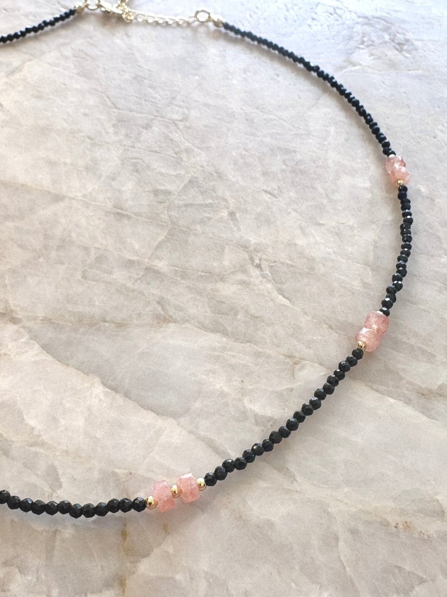 Rose Quartz Gemstone Necklace - Made X Hudson