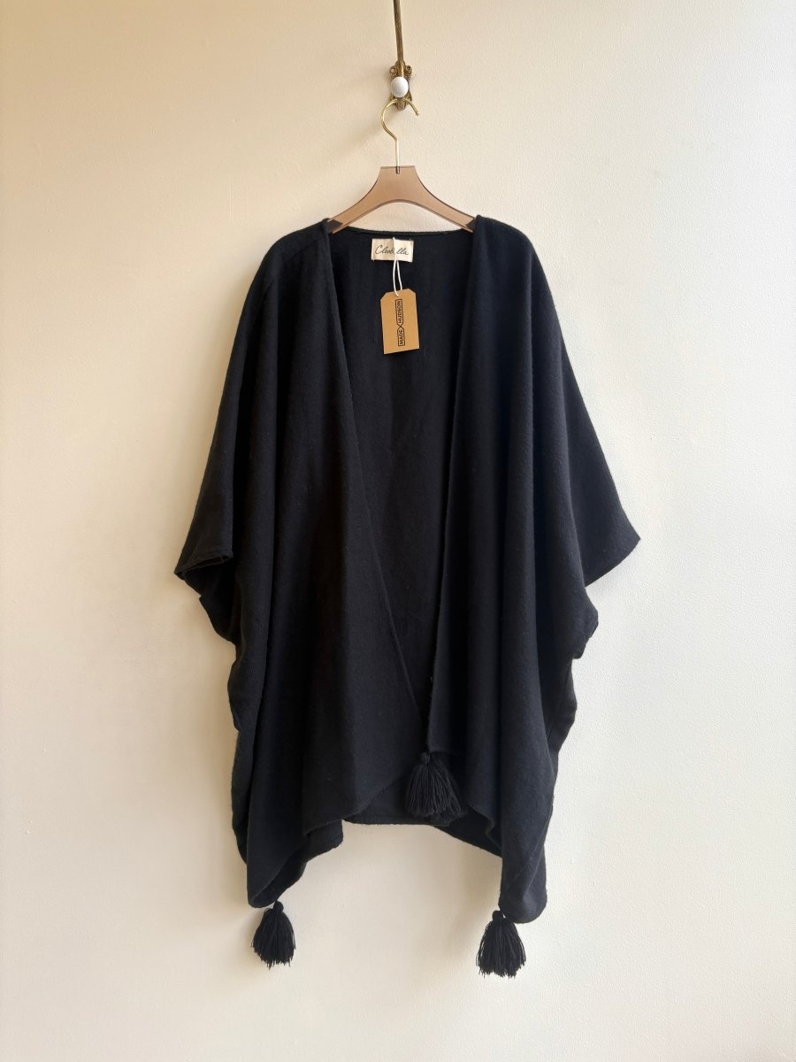 Cleobella | Black Cape w/ Tassels (Vintage) - Made X Hudson