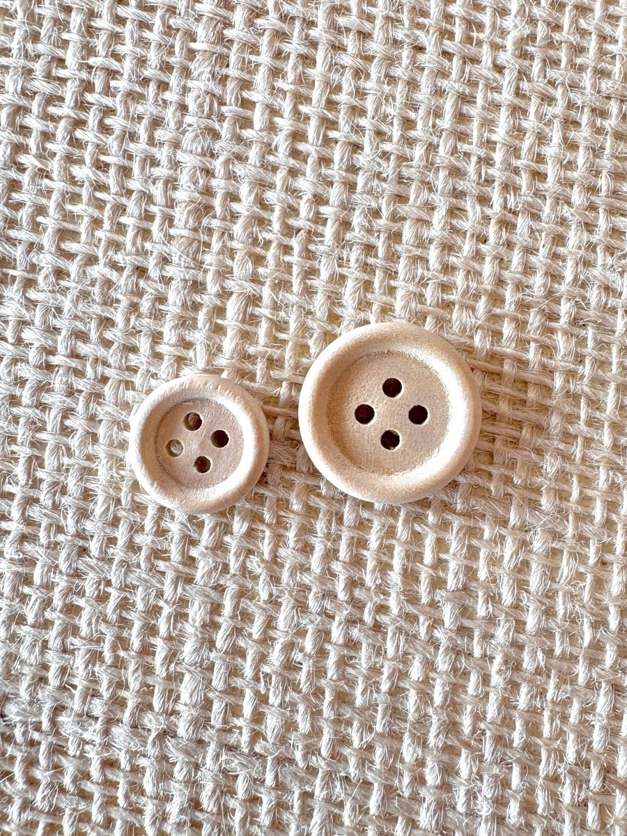 Light Wood Grain Buttons | 6 pack (Multiple Sizes) - Made X Hudson