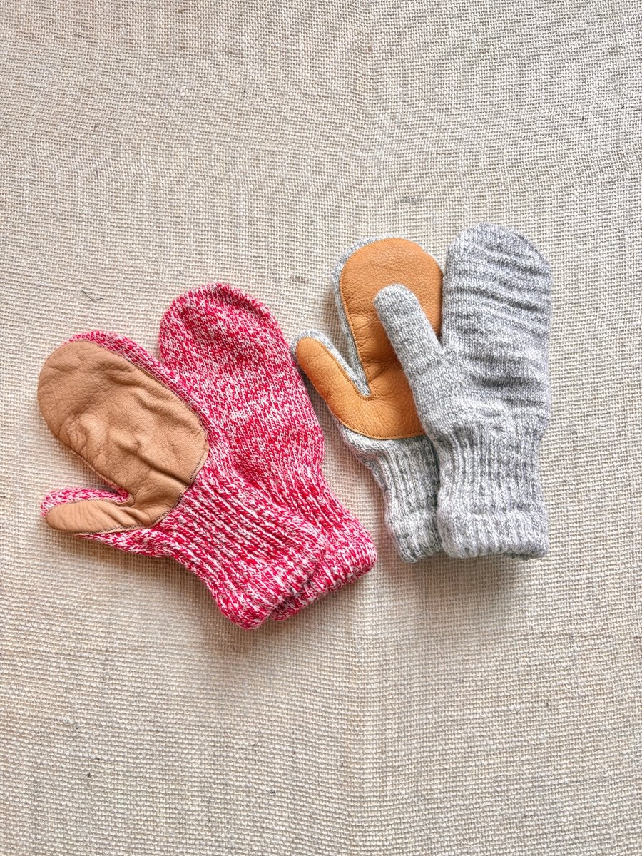 Lined Wool Mittens w/ Leather Palms | Women’s One Size (More Colors) - Made X Hudson
