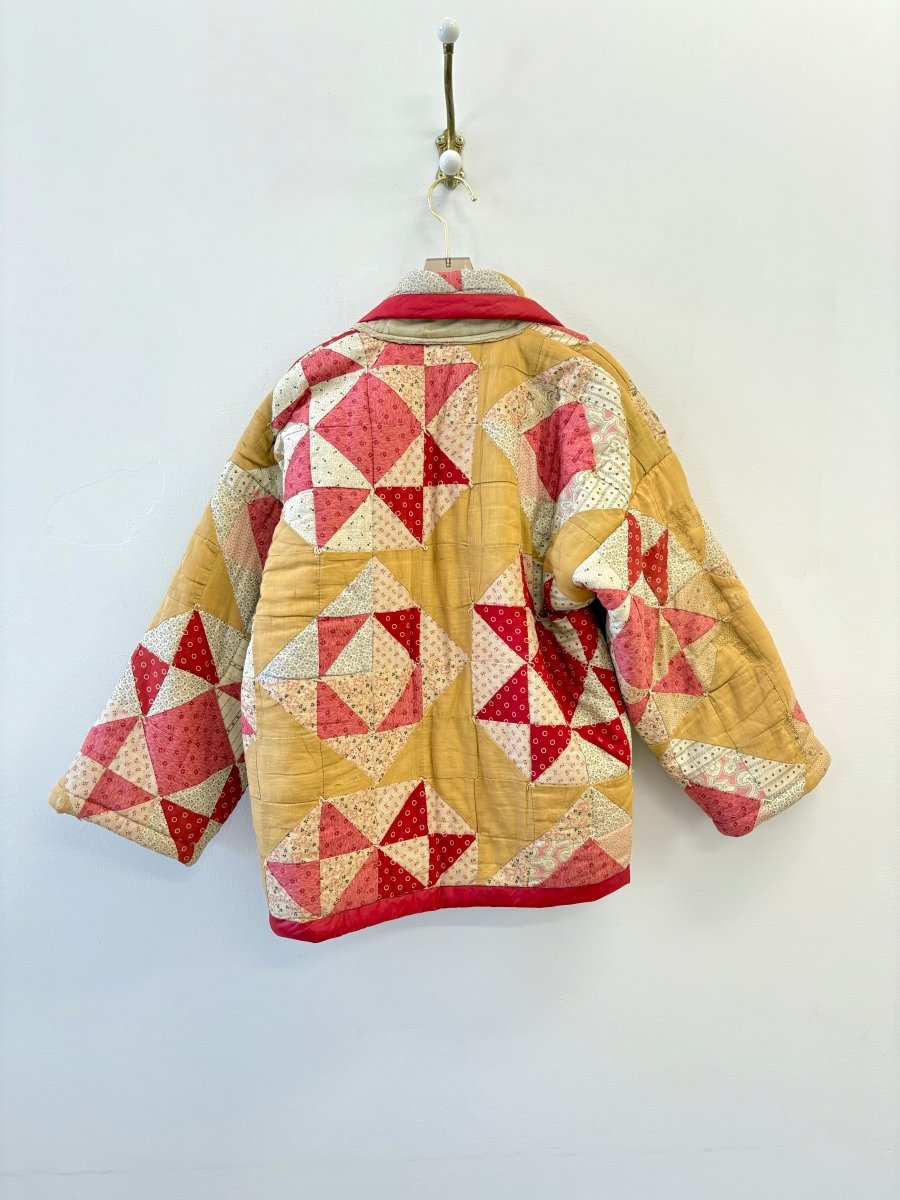 Tan & Pink Heirloom Quilt Coat - Made X Hudson