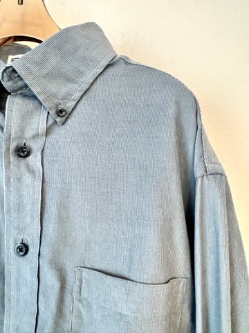 The Vale Shirt in Slate Blue Corduroy (Reworked) - Made X Hudson
