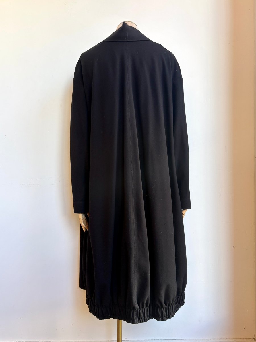 Marie Saint Pierre | Black Coat with Belt Tie (Vintage) - Made X Hudson