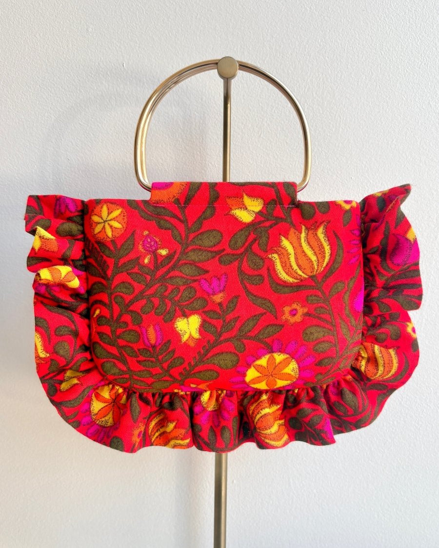 Tropical Blast Cherry Red Minnie Ruffle Bag - Made X Hudson