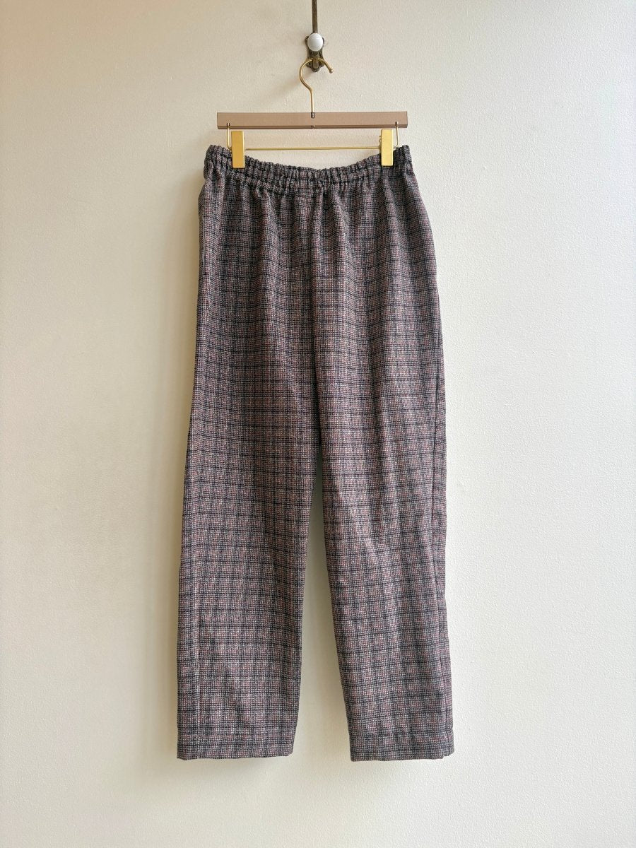 Red and Black Plaid Long Joggers - Made X Hudson