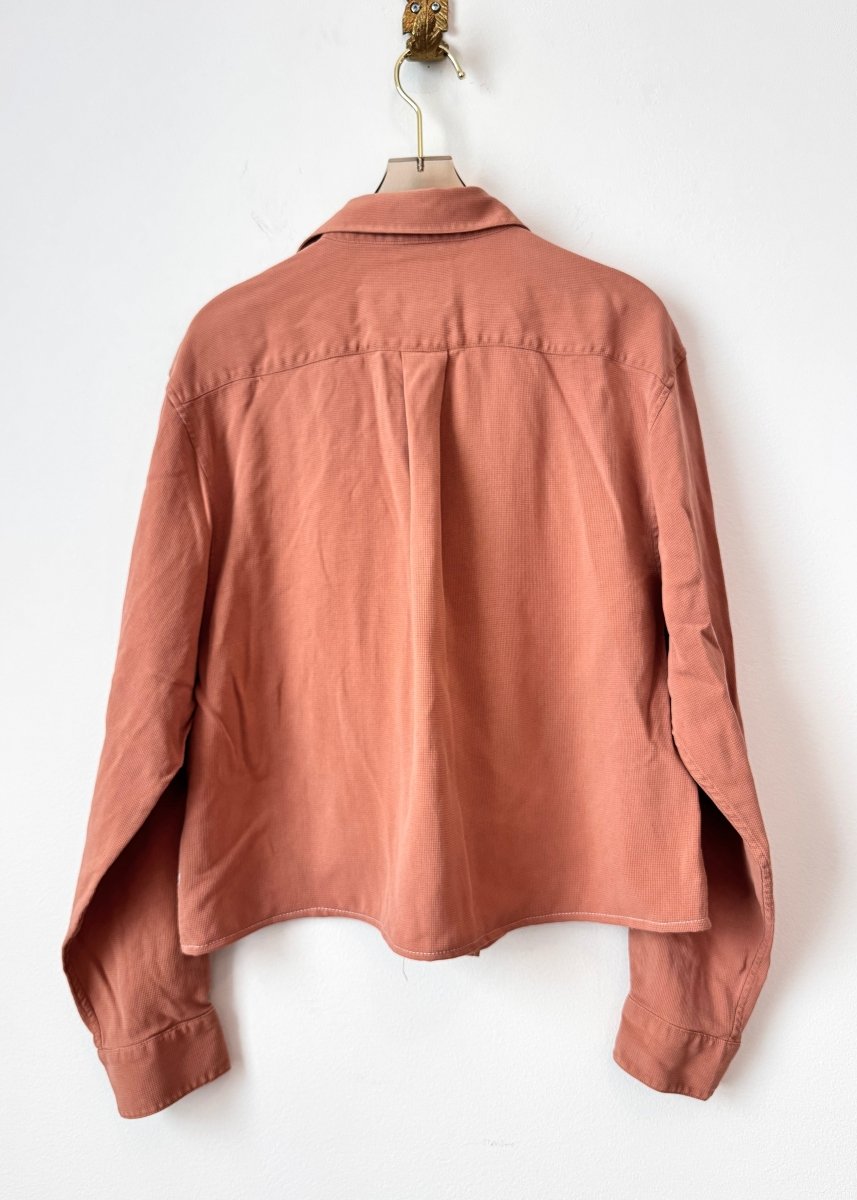 The Vale Shirt in Apricot Silk (Reworked) - Made X Hudson