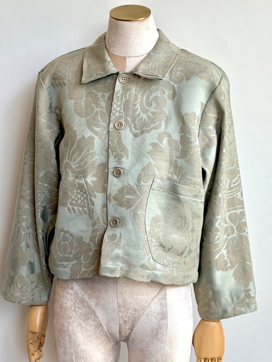 Sage Damask Utility Jacket - Made X Hudson