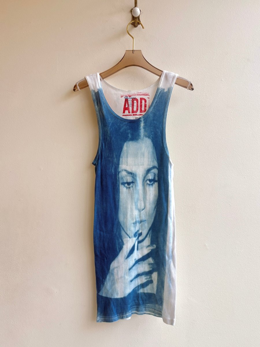 Cher Cobalt Cyanotype Long Tank (Reworked) - Made X Hudson