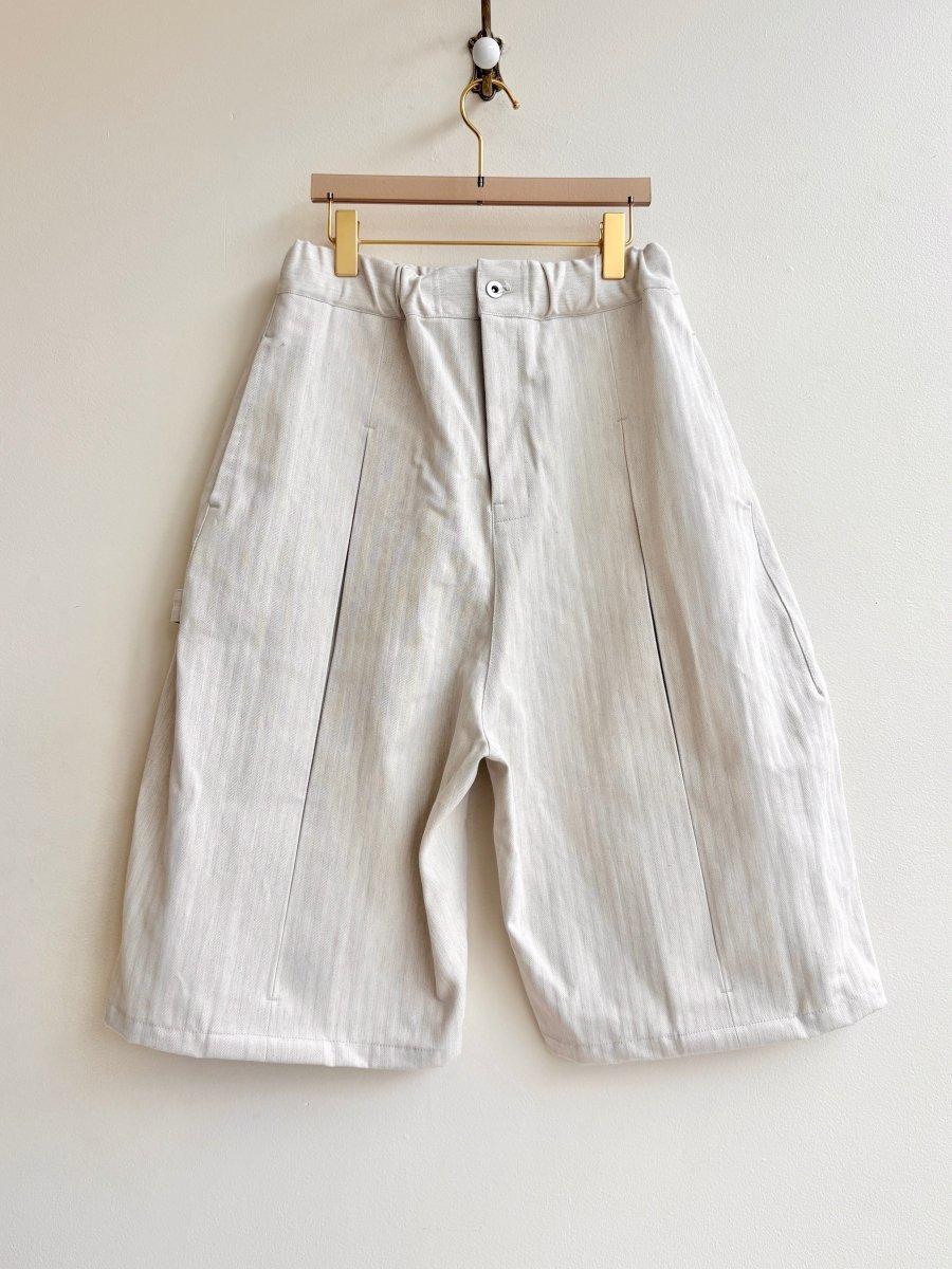 Sage Nation | Cream Box Pleat Shorts (Vintage) - Made X Hudson