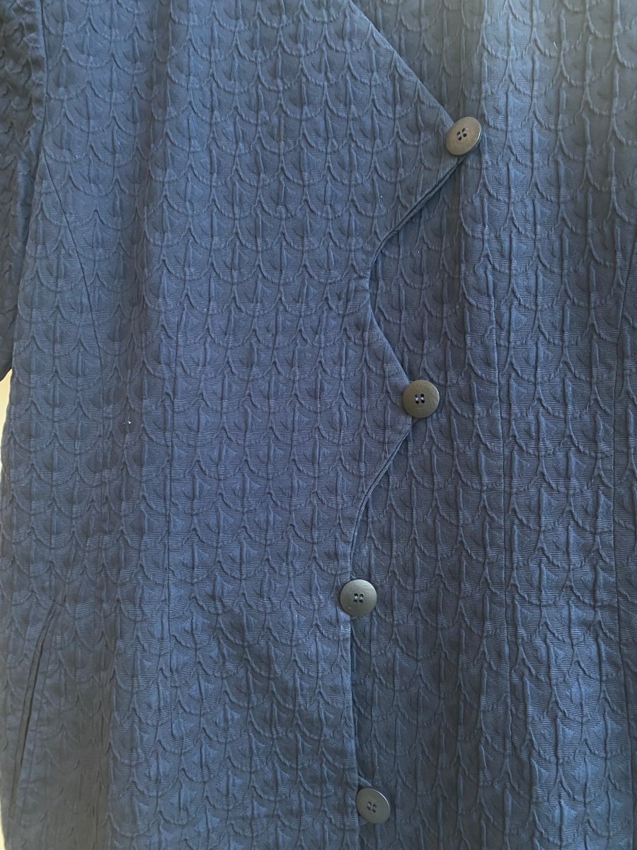Lanvin Paris | Zig - Zag Button Down Short Sleeve Coat (Vintage) - Made X Hudson