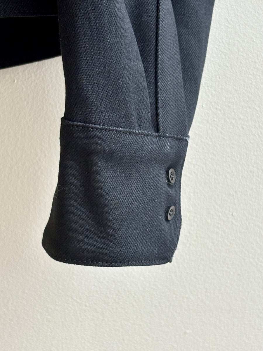 Black Cotton Canvas Zip - Up Leisure Jacket - Made X Hudson