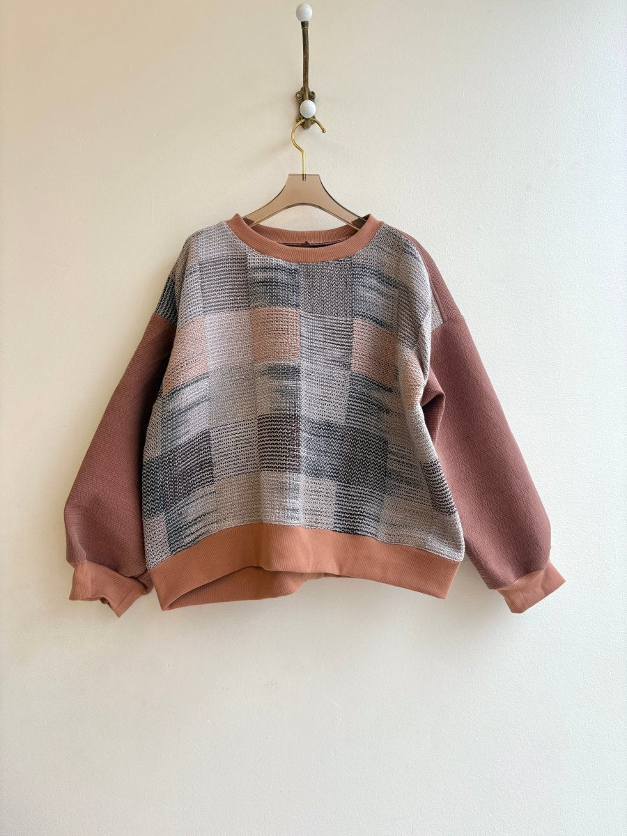 Terracotta Handwoven Double Quilted Sweater - Made X Hudson