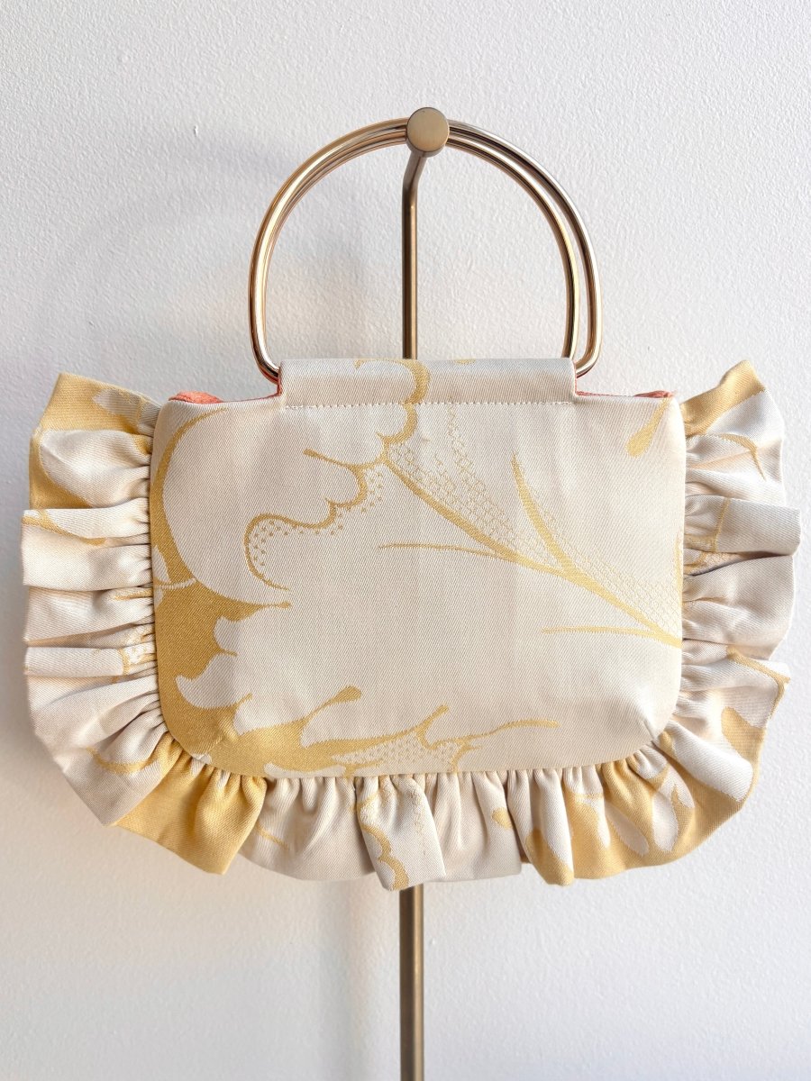 Butter Yellow Damask Minnie Ruffle Bag - Made X Hudson
