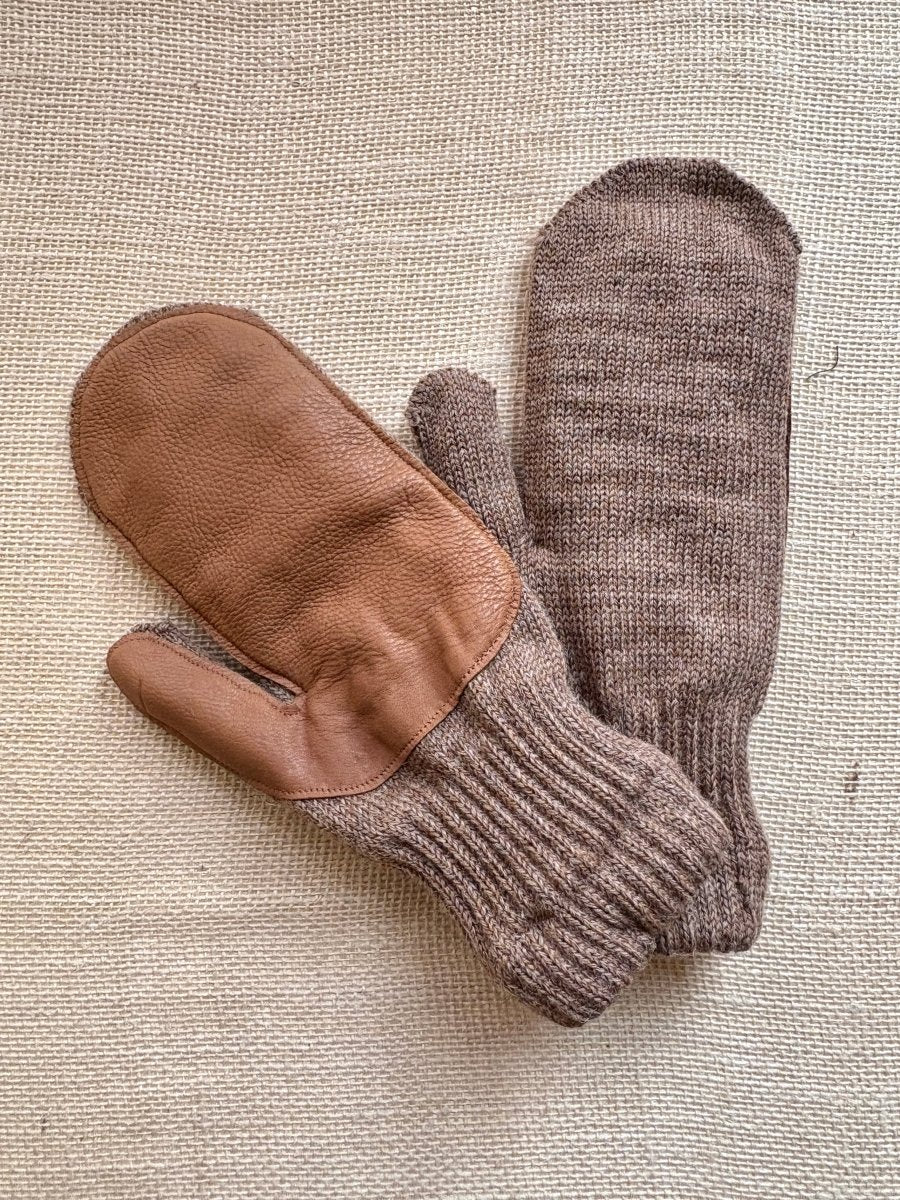 Lined Wool Mittens w/ Leather Palms | Mens One Size (More Colors) - Made X Hudson