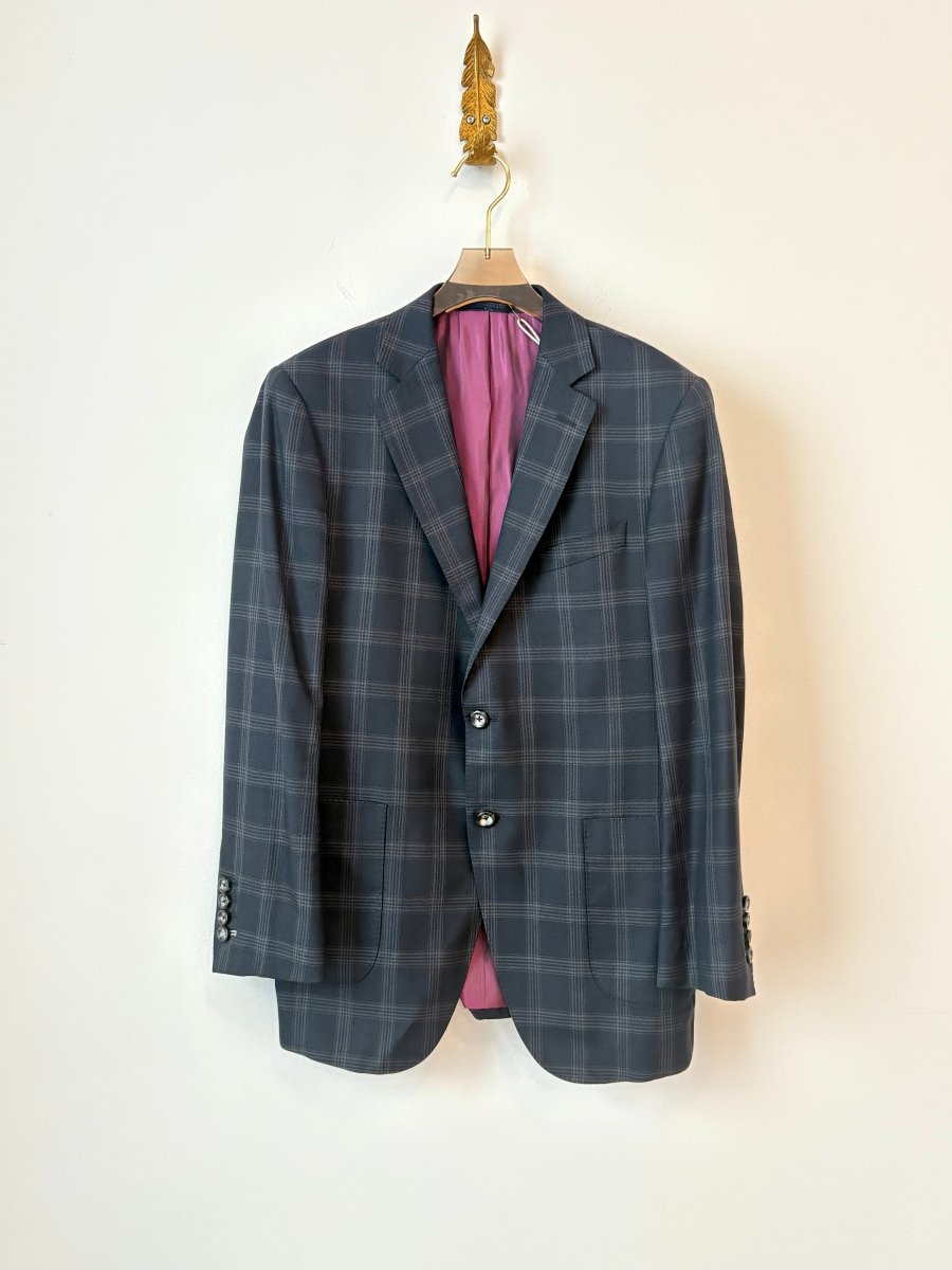 Dark Navy Plaid Blazer (Vintage) - Made X Hudson