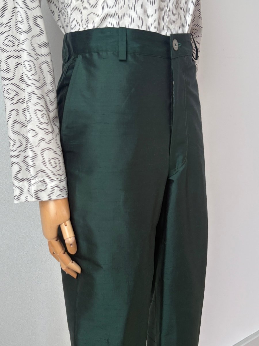 Marlene Jean in Emerald Silk Shantung - Made X Hudson