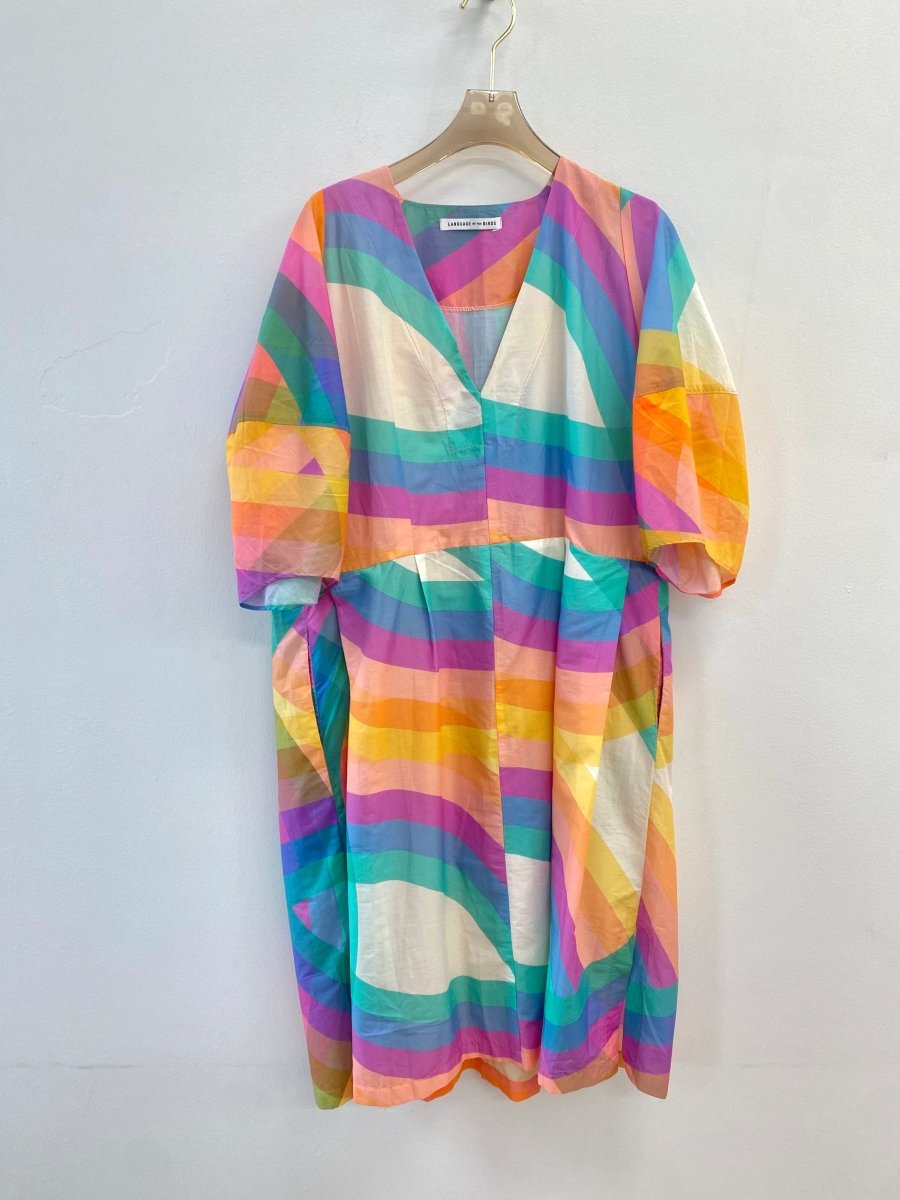 Puff Sleeved Dress (Rainbow) - Made X Hudson