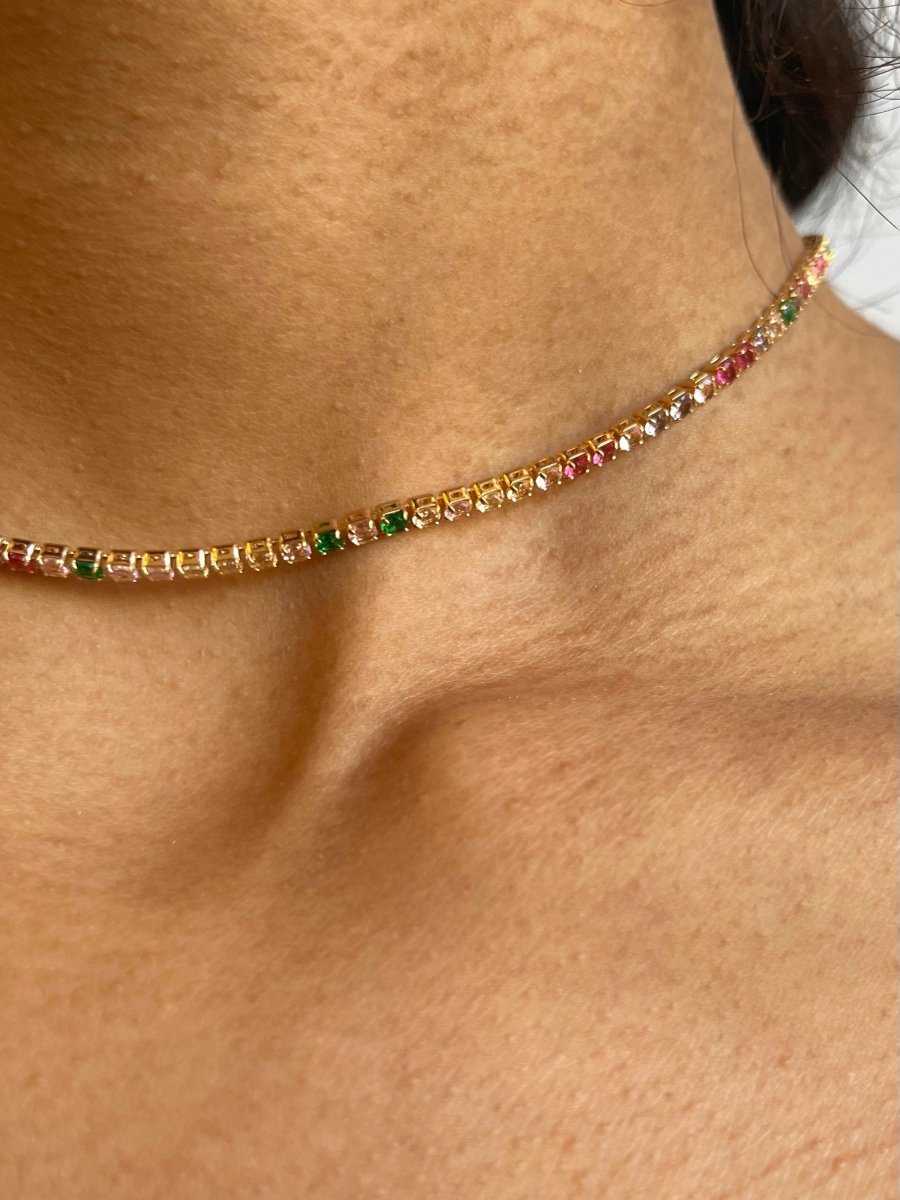 Cubia Zirconia (CZ) Thin Tennis Necklaces (Multiple Styles) - Made X Hudson